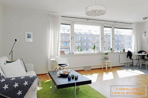 Design apartma 44 kvadratnih metrov. m. в скандинавском стиле