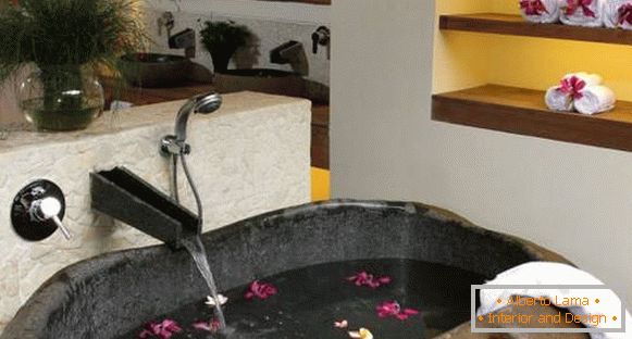 Kopalnica umivalnik v japonskem slogu