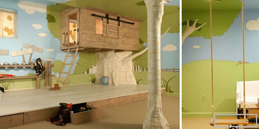 Otroška hiša v slogu drevesne hiše