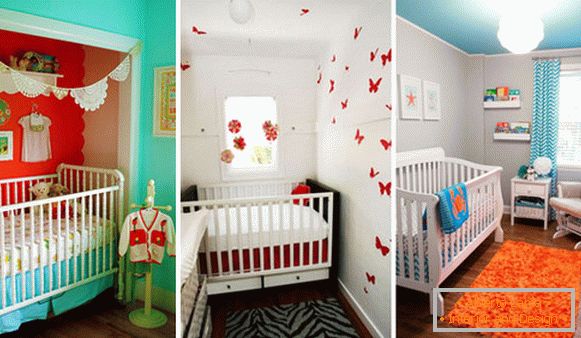 Notranjost majhnih otroških sob