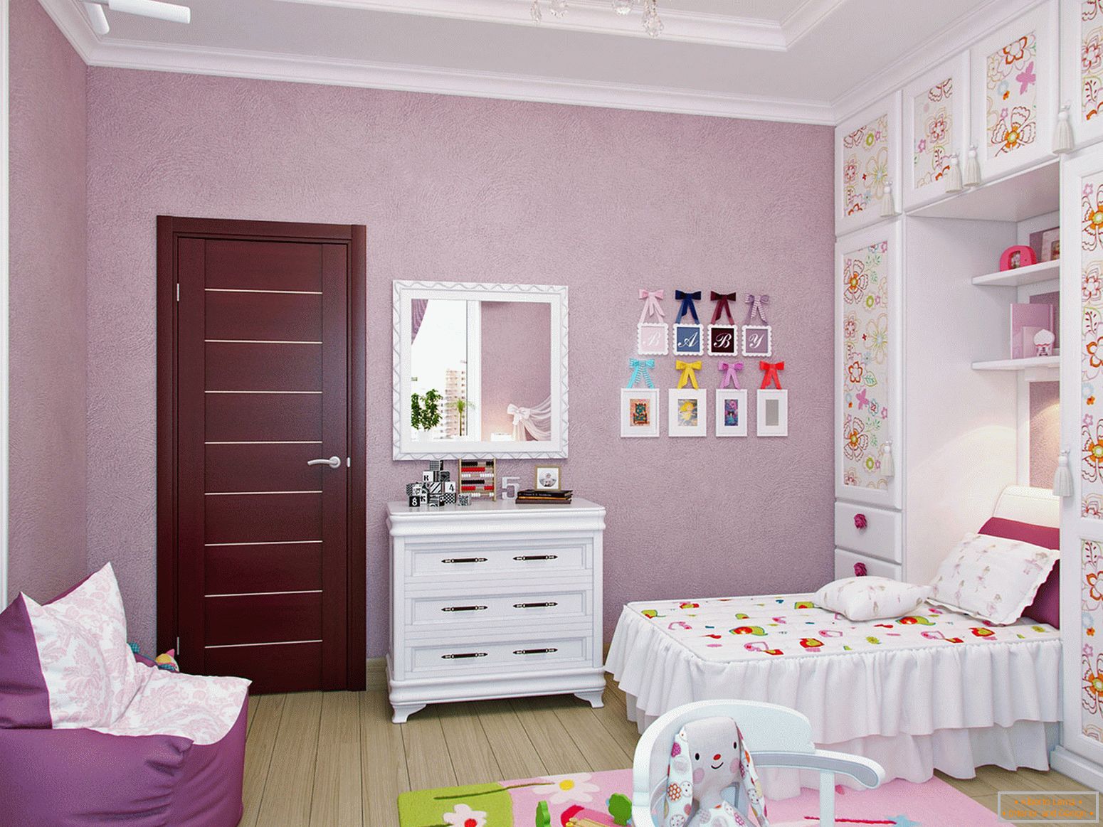 Lepa zasnova majhne otroške sobe