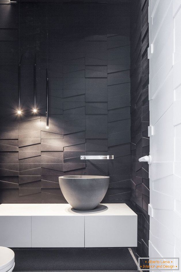 Primer kopalniške stenske obloge s 3d ploščami