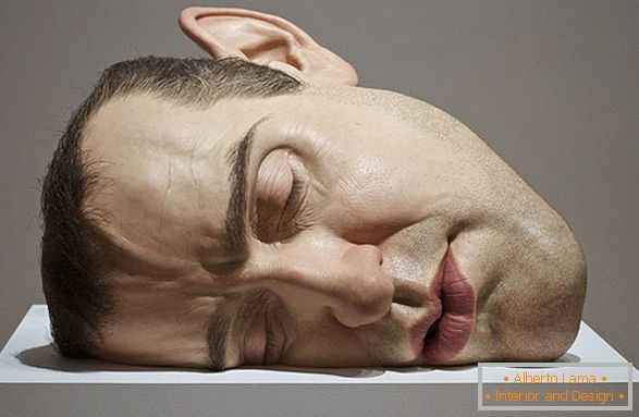 Skulptura glave človeka, Ron Maesk