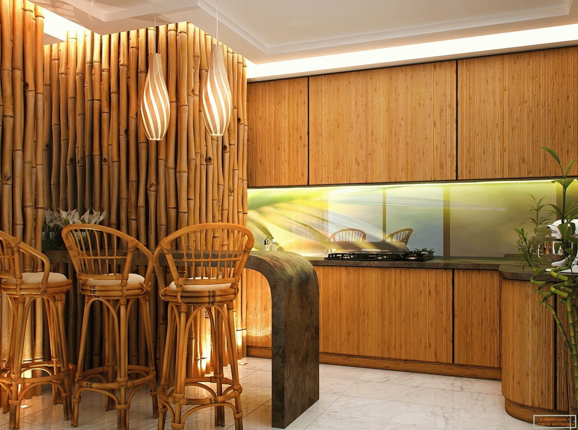 Stene in stoli iz bambusa