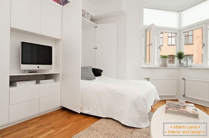 Apartma za spanje v beli barvi