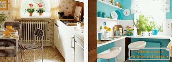 Primeri postavitve majhnih kuhinj