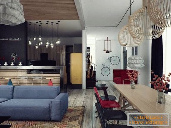 Notranjost Design 2015 z indigo kavčem