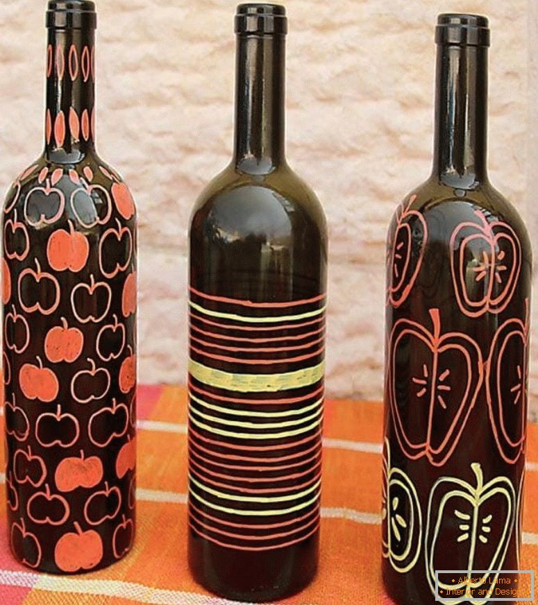 Ideje za barvanje steklenic iz vina