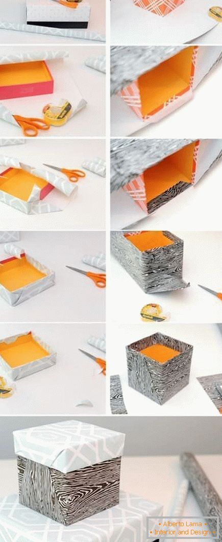 Kako lepiti škatlo s papirjem
