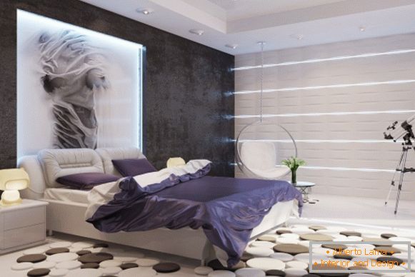 Elegantna oblika spalnice zasebne hiše z lastnimi rokami