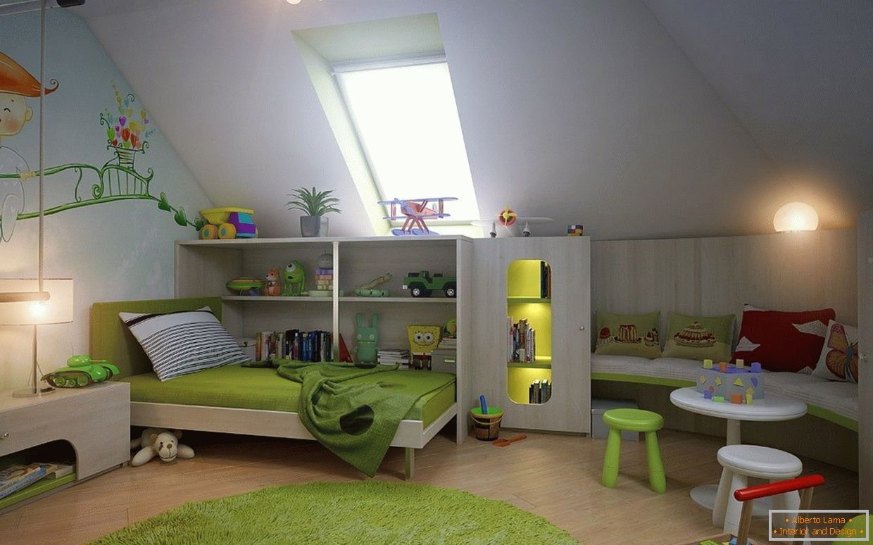 Otroška soba na podstrešju zasebne hiše