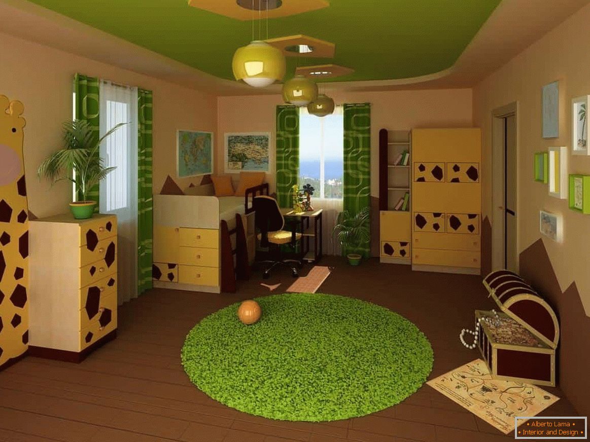 Rumeno-zelena soba