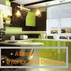 Svetlo zeleno kuhinjsko pohištvo