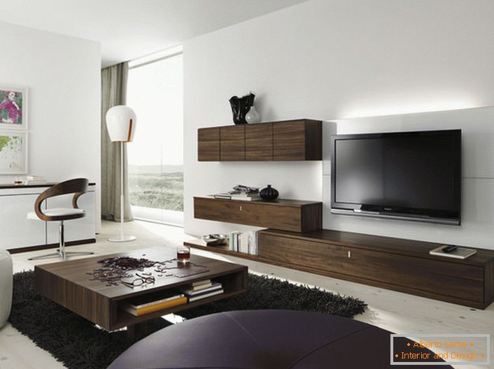 Pohištvo, ki je postavljeno za dnevno sobo vene barve, je organsko v sodobni notranjosti.