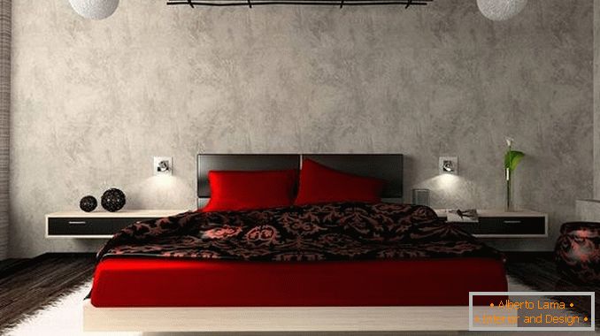rdeča spalnica design, fotografija 10