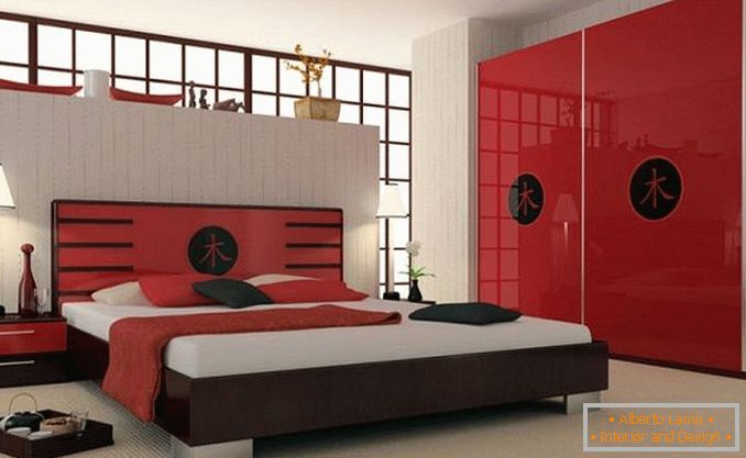rdeča spalnica design, fotografija 11