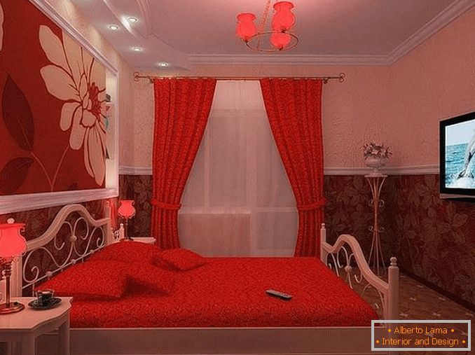 rdeča bela spalnica design, foto 15