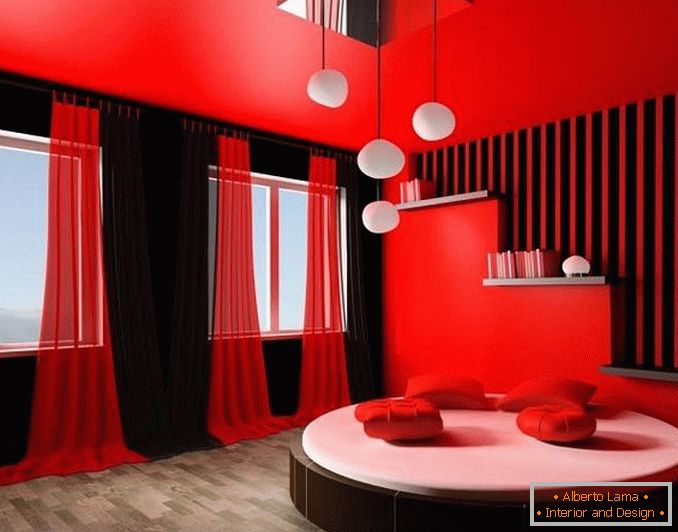 rdeča spalnica design, foto 26