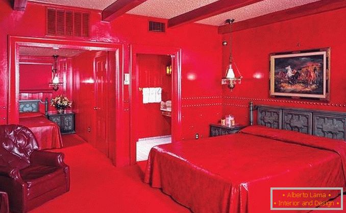 rdeča spalnica design, fotografija 28