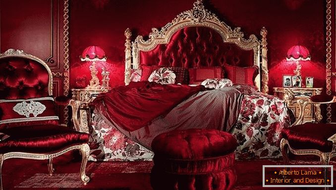 rdeča spalnica design, fotografija 3