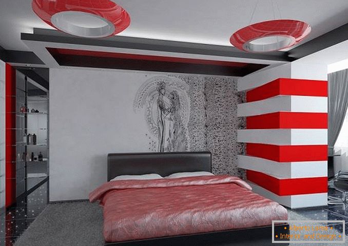 rdeča spalnica design, foto 7