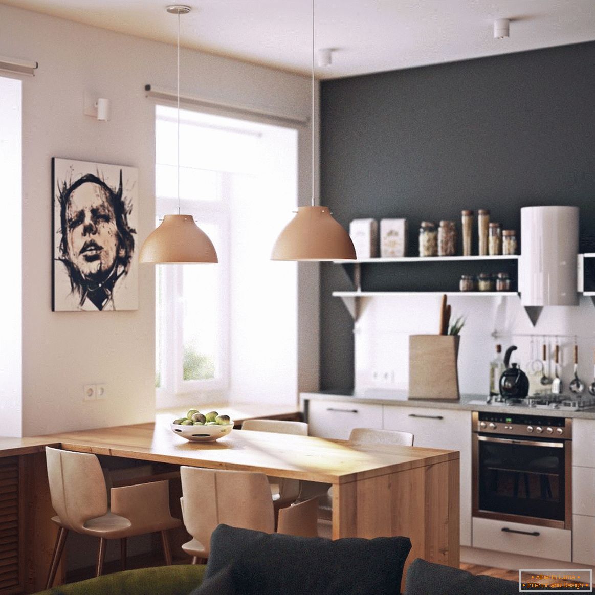 Kuhinja-dnevna soba design