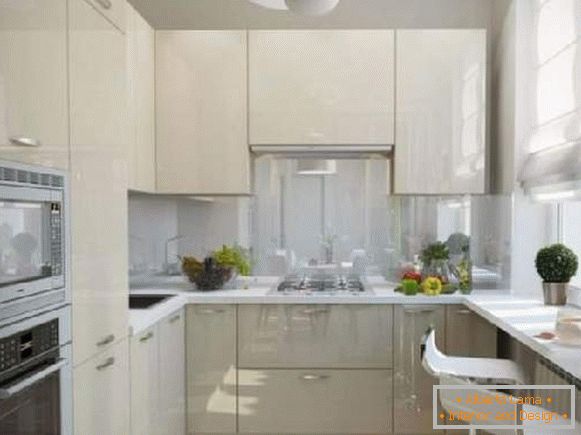 kuhinjski dizajn 6 m², fotografija 17