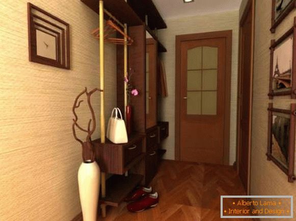 Moderno oblikovanje majhnih sob v apartmaju - predsoba in hodnik