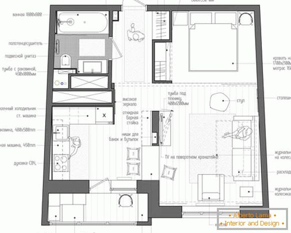 Projekt fotografiranja enosobnega apartmaja 40 m2