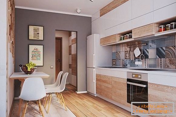 Udobna kuhinja v dizajnerskem apartmaju 40 m2