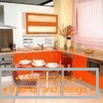 Kuhinja v slogu pomaranče Art Nouveau