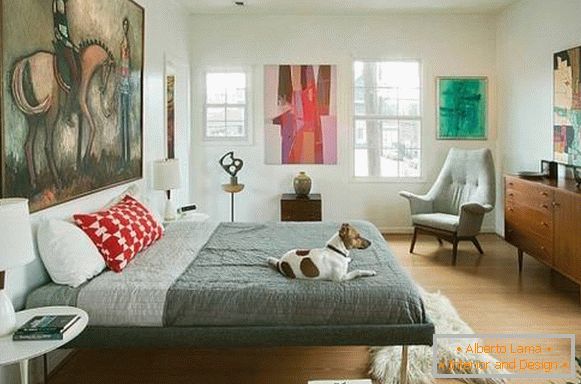 Elegantna pohištvo za spalnice v slogu minimalizma 60-ih let