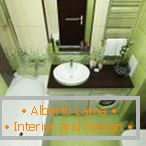 Svetlo zelena notranjost kopalnice