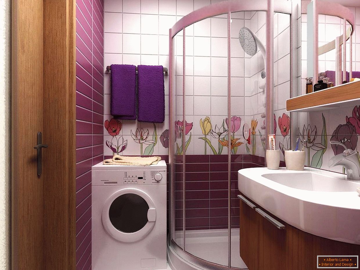 Purple kopalnica dekor