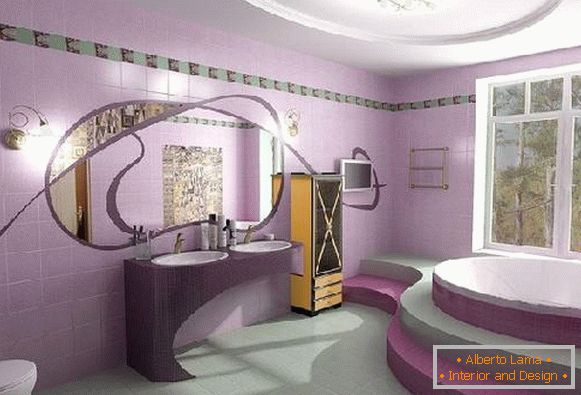 oblikovanje kopalnice z straniščem, foto 32