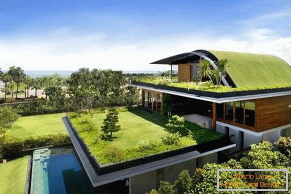 Lepe hiše v stilu visokotehnoloških in ekoloških