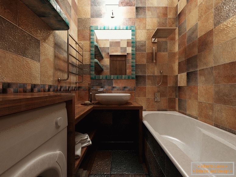 Elegantna kopalnica v bronasti barvi