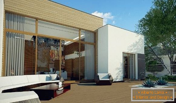 oblikovanje fasade zasebne enoposteljne hiše, foto 44