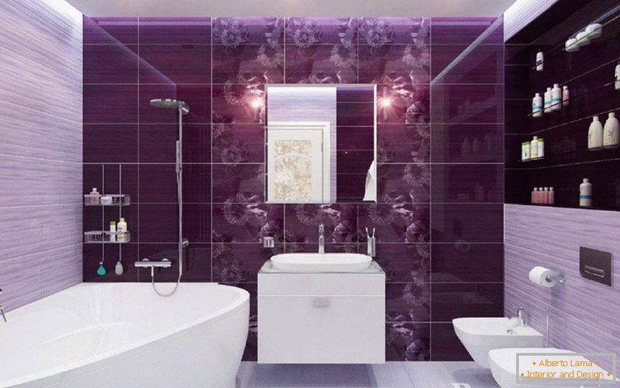 Kopalnica z vijoličastimi ploščicami