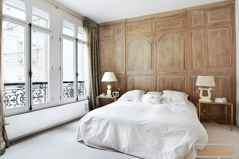Notranjost francoskega sloga v spalnici