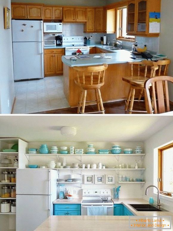 Preoblikovanje kuhinje pred in po njej