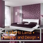 Vijolična barva za oblikovanje spalnice