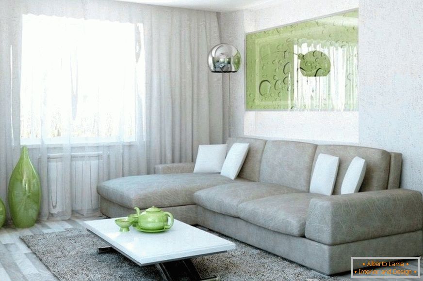 Spalnica-dnevna soba z raztegljivim kavčem