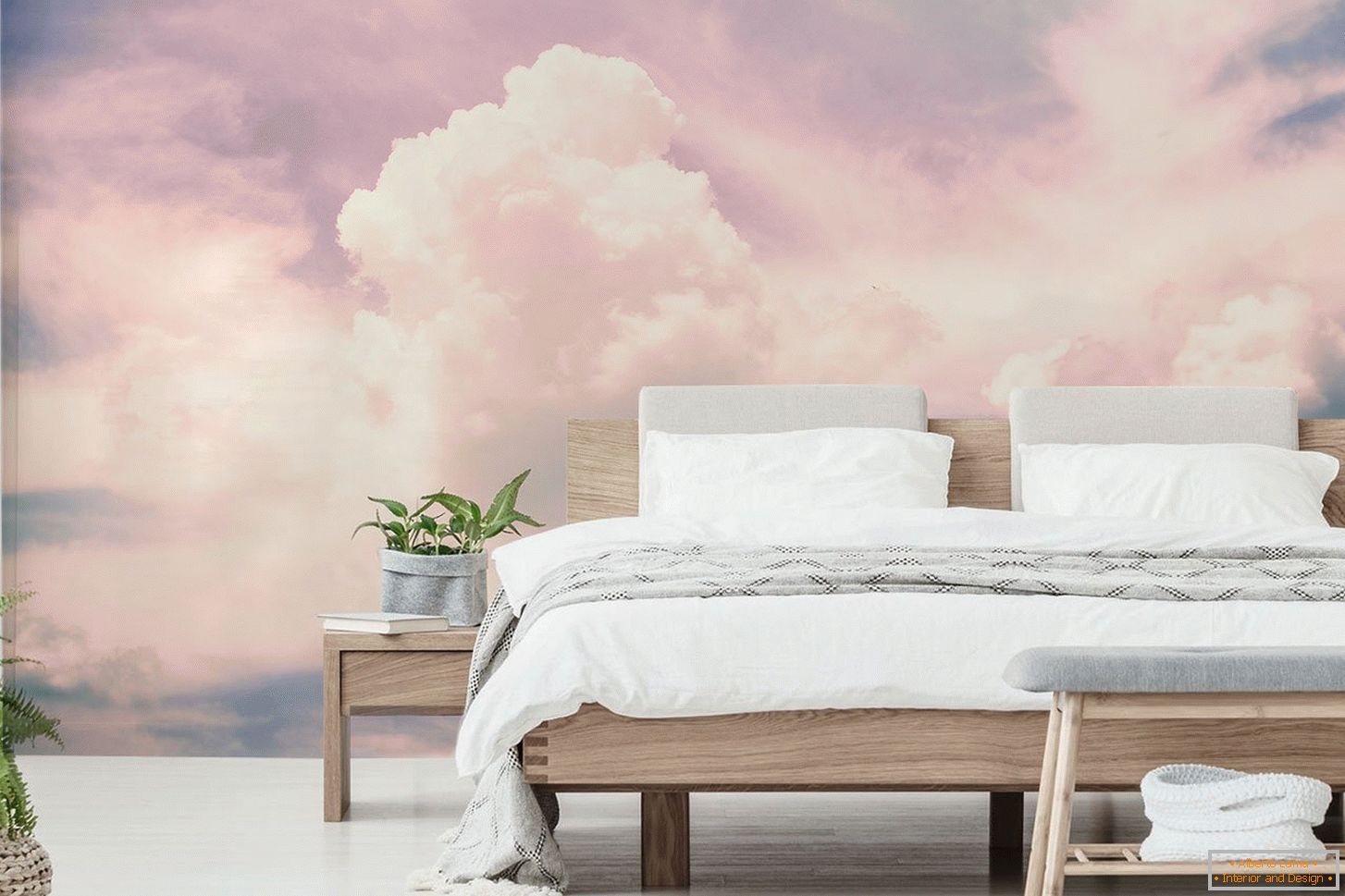 Foto ozadja z roza oblaki