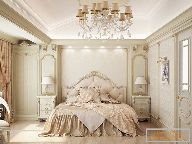 spalnica v klasični slog fotografija