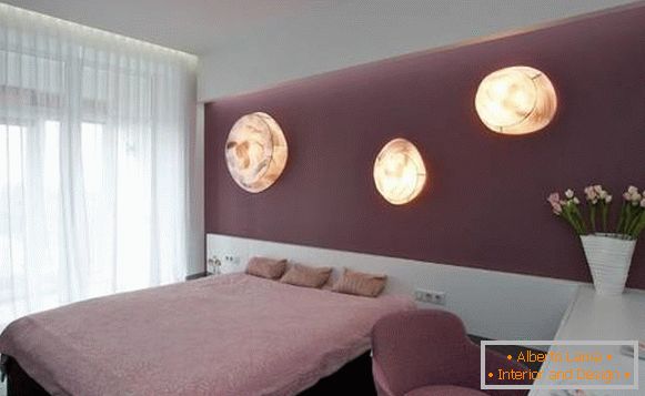 High-tech slog - foto zavese v spalnici