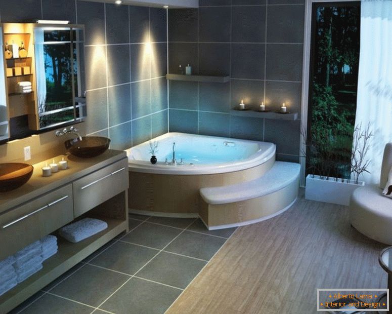 neverjetne-okrasne-ideje-za-vznemirljive-kopalnice-navdihujoče-oblikovalke-notranjosti-po-sodobnem slogu-osupljivo-bele-akrilne-kotne-kadi-blizu-lepo-bele-tkanine-drsne-zavese-okna-as- dobro-kot-bathro