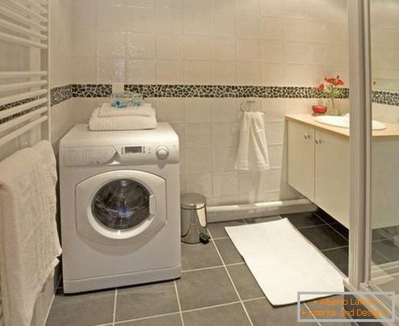 dizajn kopalnice s pralnim strojem, fotografija 19