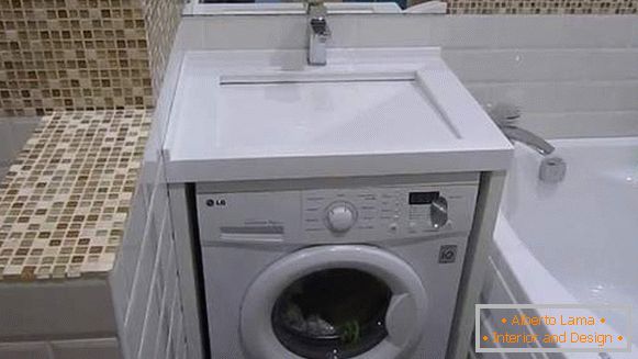 kopalnica design s fotografijo pralnega stroja, foto 6