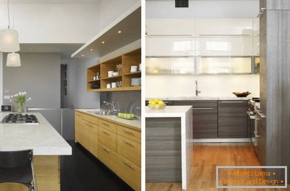 Zasnova kuhinje v sivi barvi v notranjosti - izbor fotografij